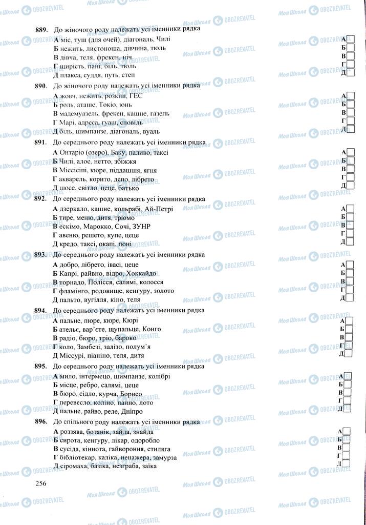 ЗНО Укр мова 11 класс страница  256