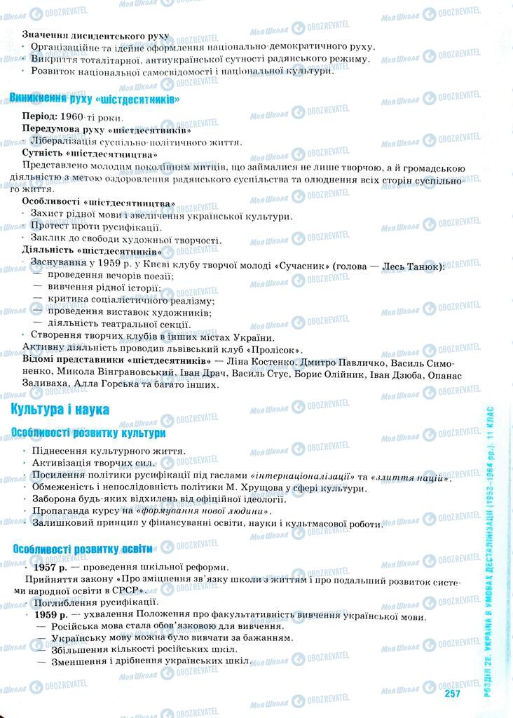 ЗНО Історія України 11 клас сторінка  257