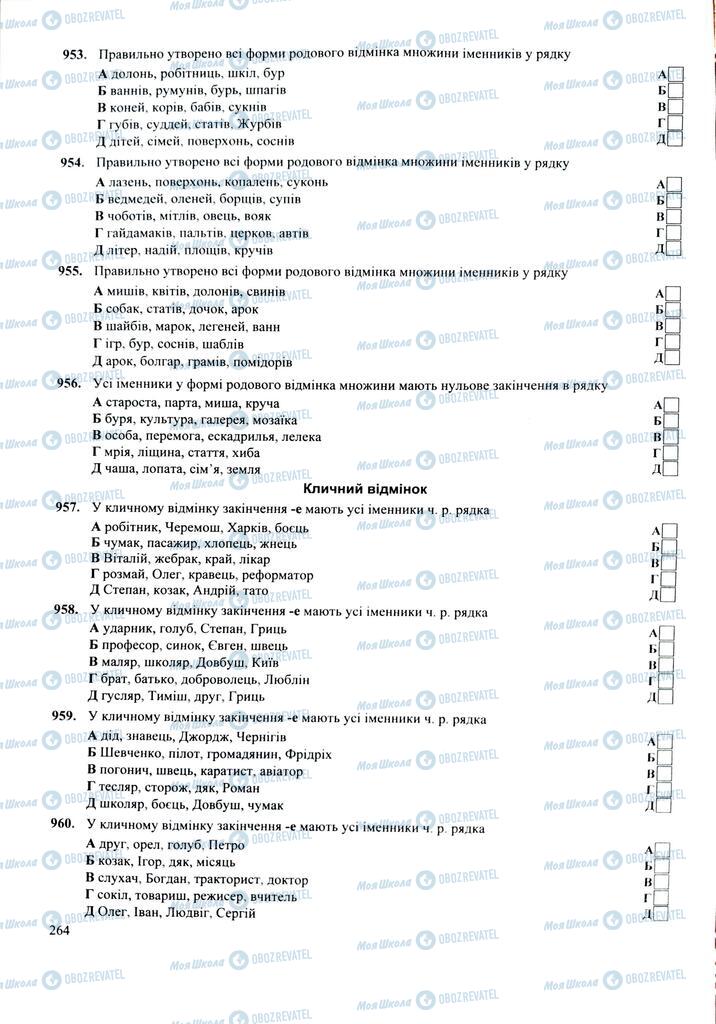 ЗНО Укр мова 11 класс страница  264