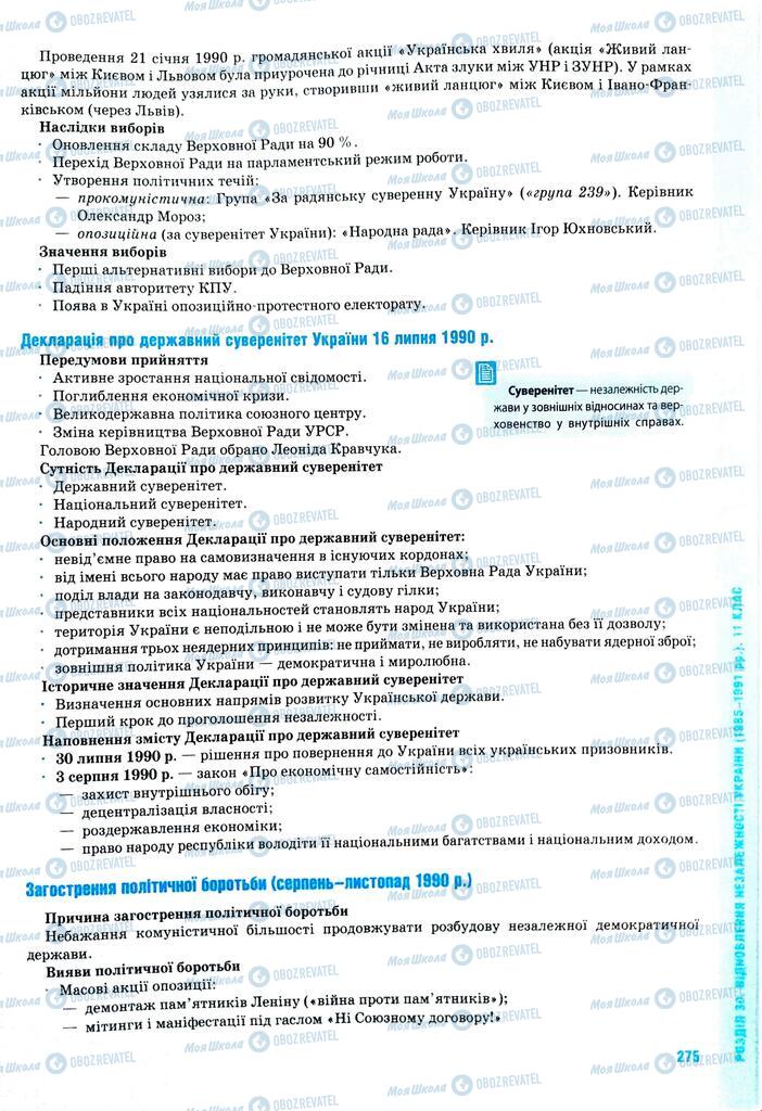 ЗНО История Украины 11 класс страница  275