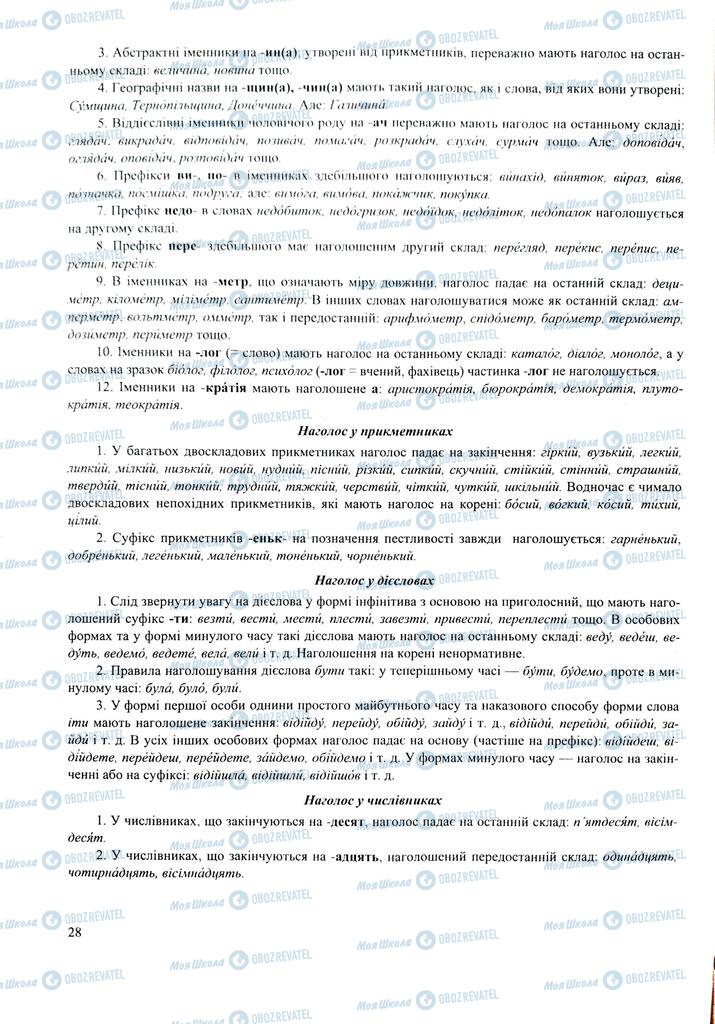 ЗНО Укр мова 11 класс страница  28