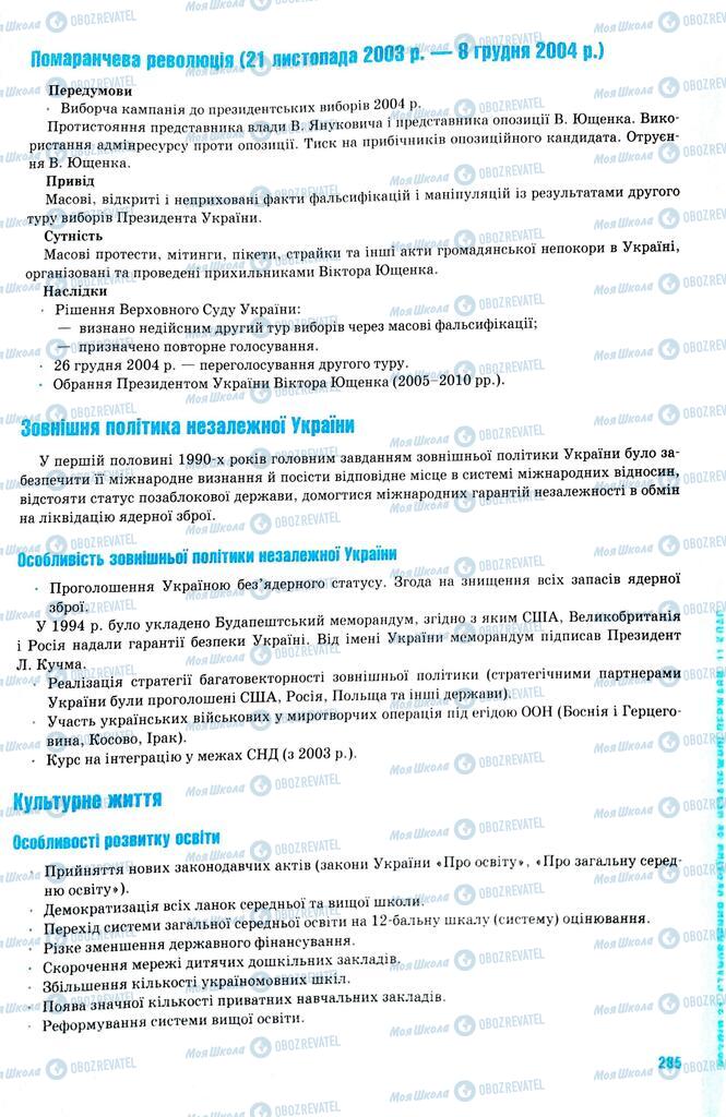 ЗНО Історія України 11 клас сторінка  285