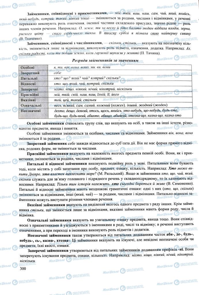 ЗНО Українська мова 11 клас сторінка  300