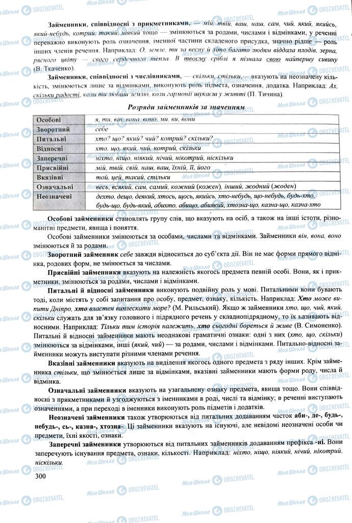 ЗНО Укр мова 11 класс страница 300