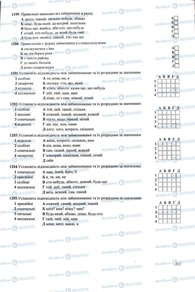 ЗНО Укр мова 11 класс страница 313