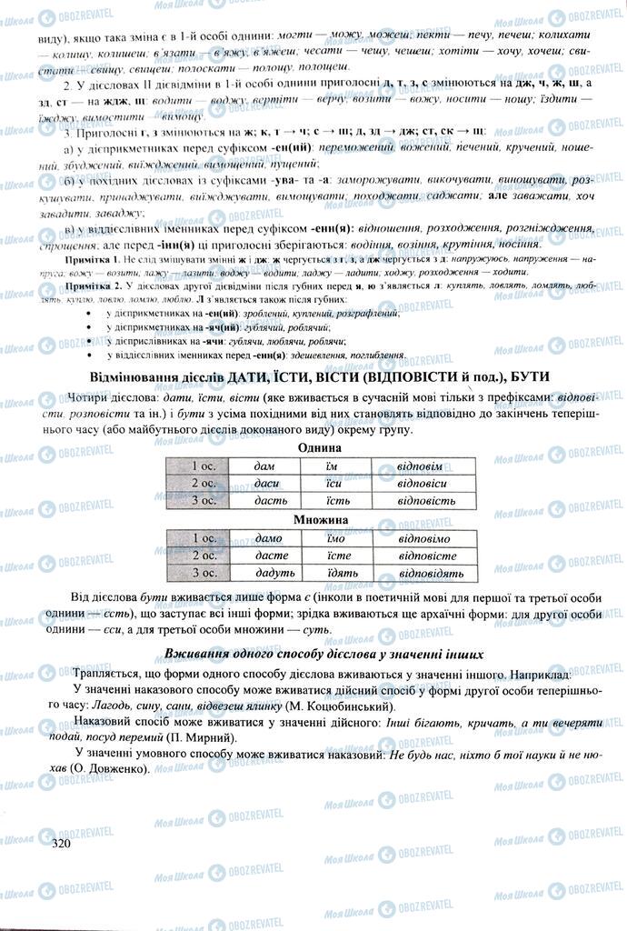 ЗНО Укр мова 11 класс страница  320