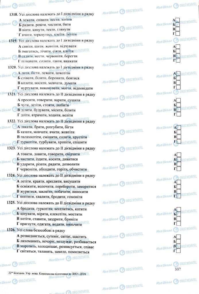ЗНО Українська мова 11 клас сторінка  337