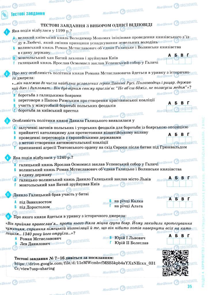ЗНО История Украины 11 класс страница  35