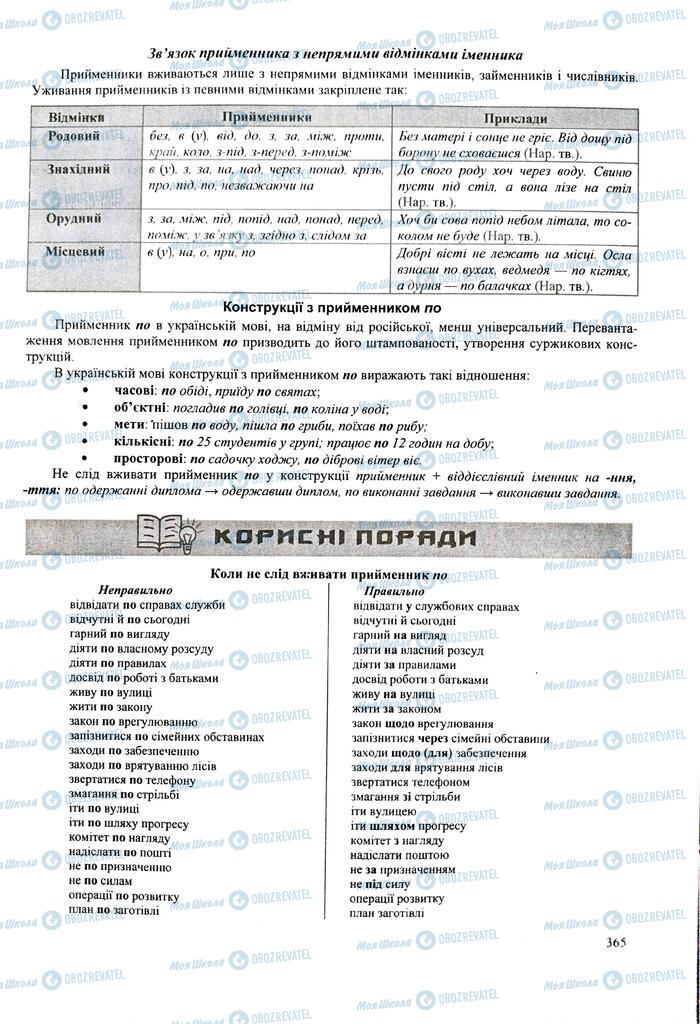 ЗНО Укр мова 11 класс страница  365