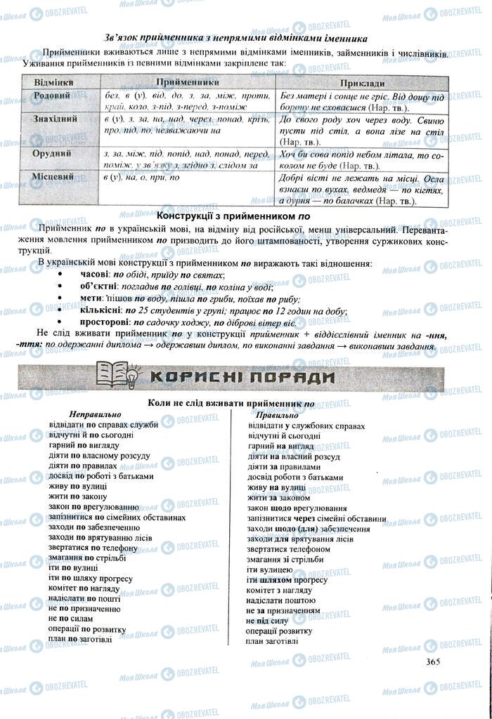 ЗНО Укр мова 11 класс страница 365