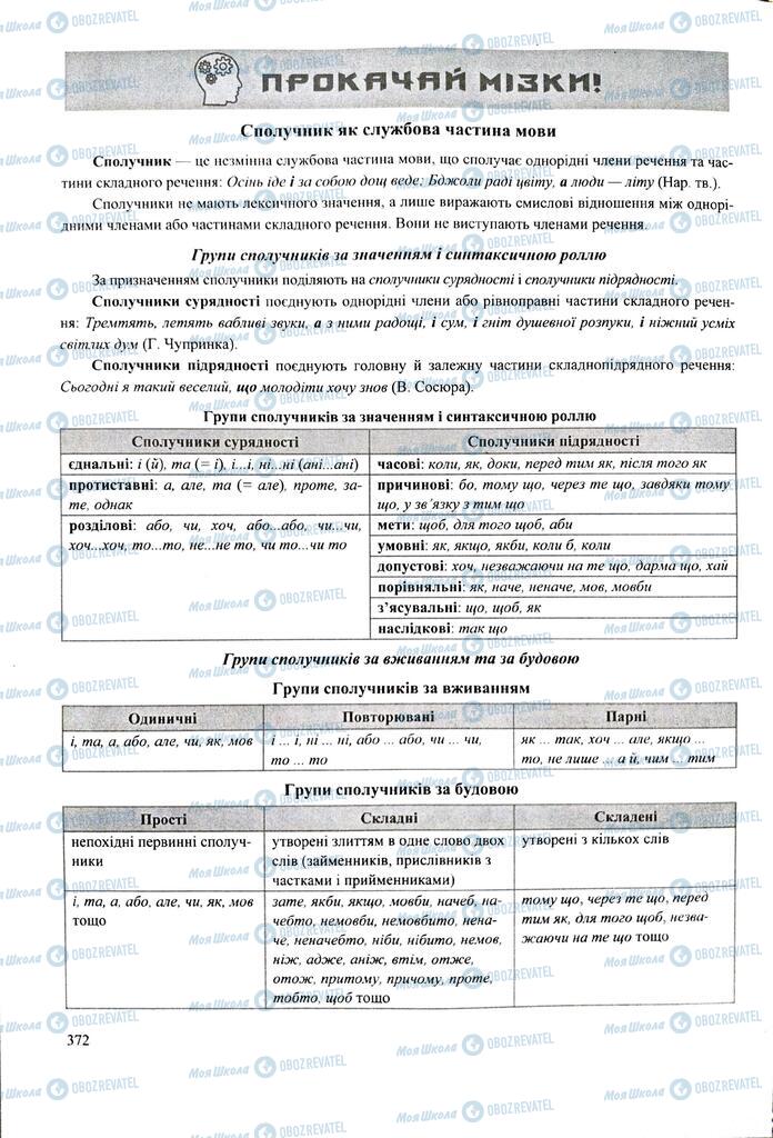 ЗНО Українська мова 11 клас сторінка  372