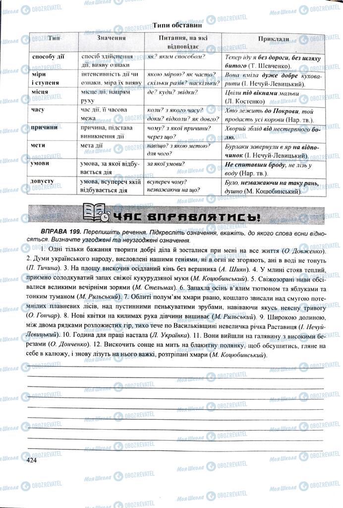 ЗНО Укр мова 11 класс страница  424