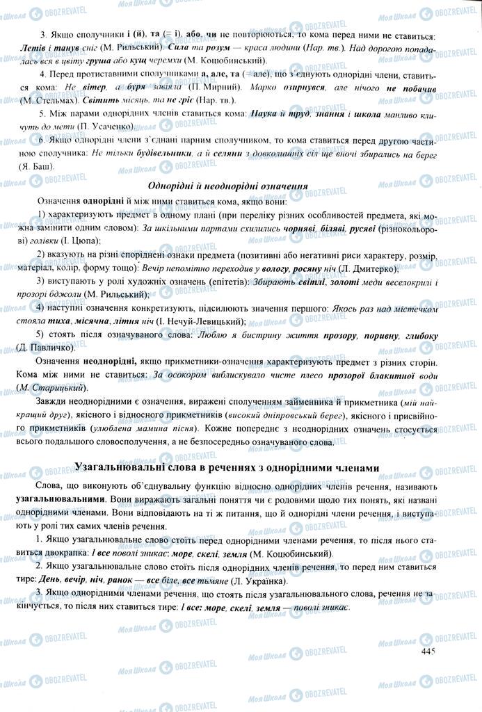 ЗНО Укр мова 11 класс страница  445