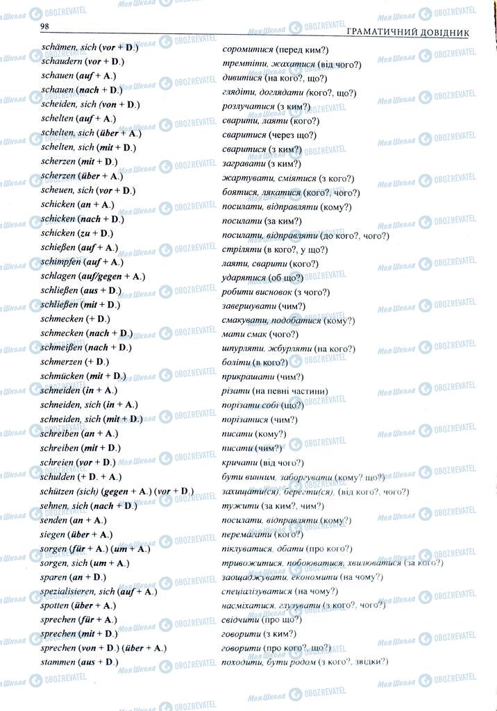 ЗНО Немецкий язык 11 класс страница  98