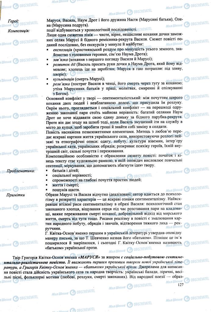 ЗНО Українська література 11 клас сторінка 127
