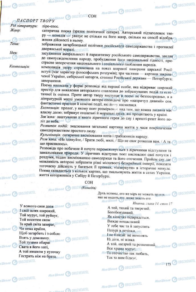 ЗНО Українська література 11 клас сторінка 175