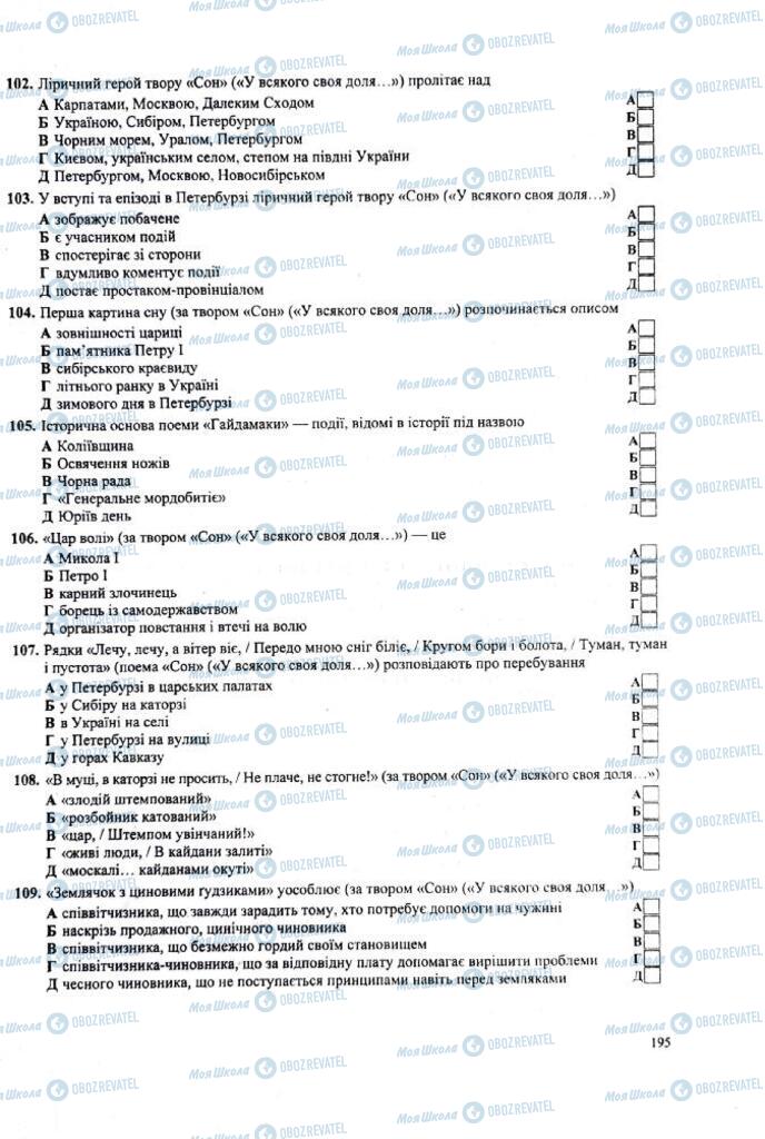 ЗНО Українська література 11 клас сторінка 195