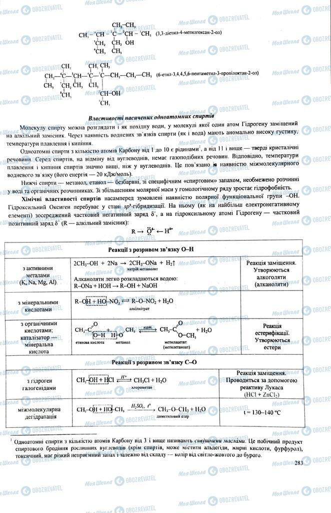 ЗНО Химия 11 класс страница  283