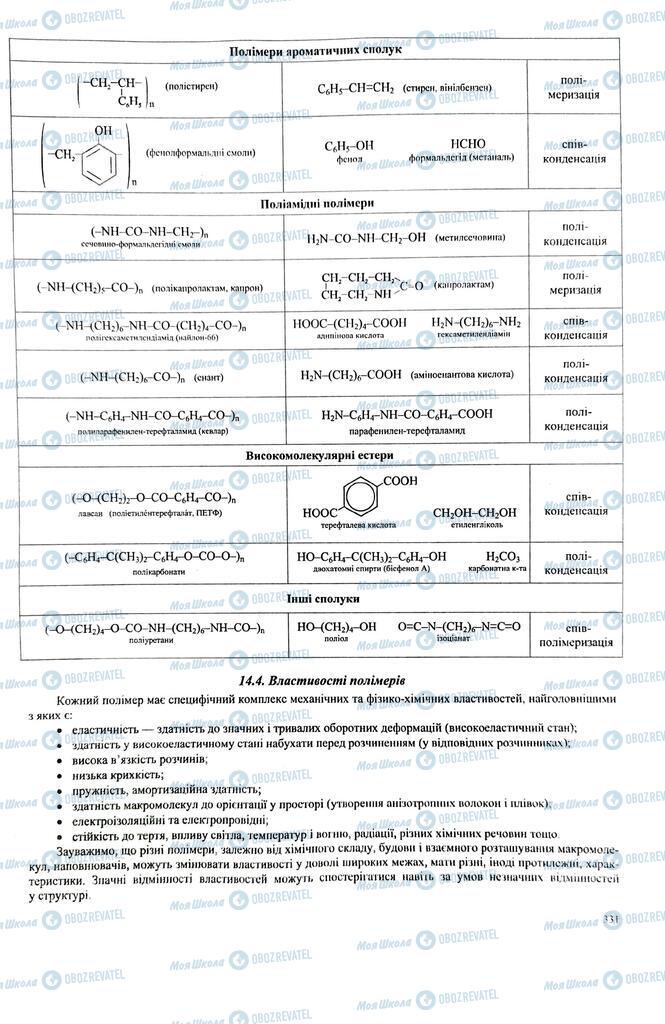 ЗНО Хімія 11 клас сторінка  331