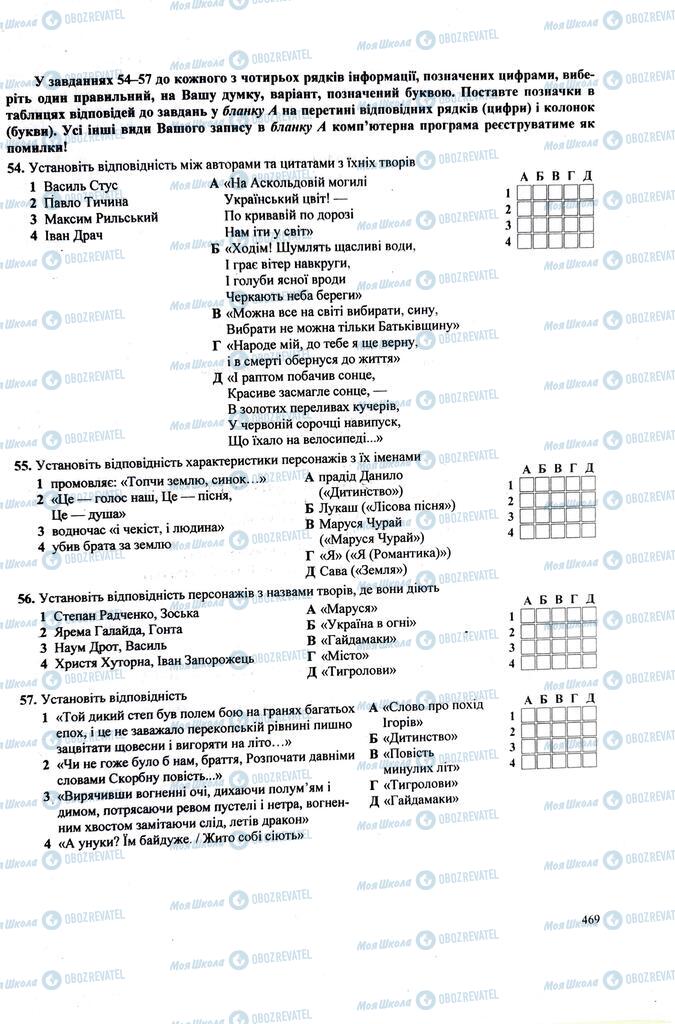 ЗНО Укр лит 11 класс страница  469