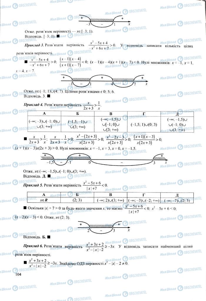ЗНО Математика 11 клас сторінка  104