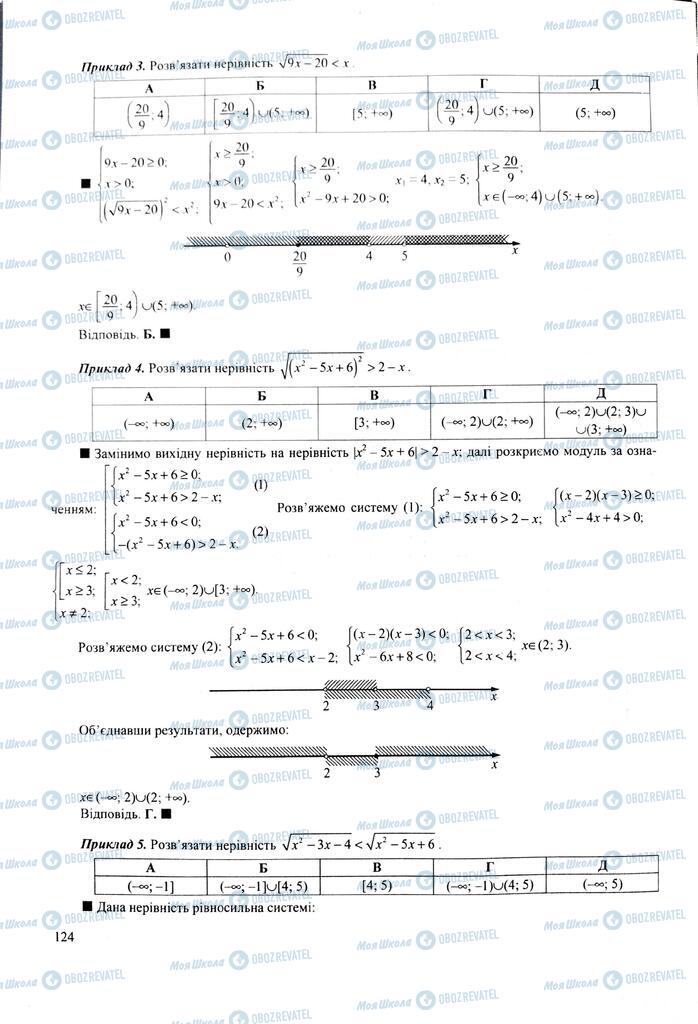 ЗНО Математика 11 клас сторінка  124