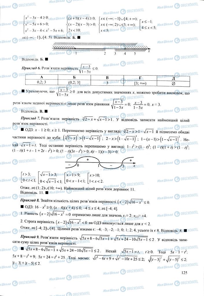 ЗНО Математика 11 клас сторінка  125