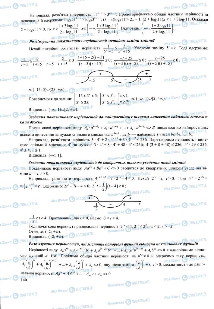 ЗНО Математика 11 клас сторінка  140