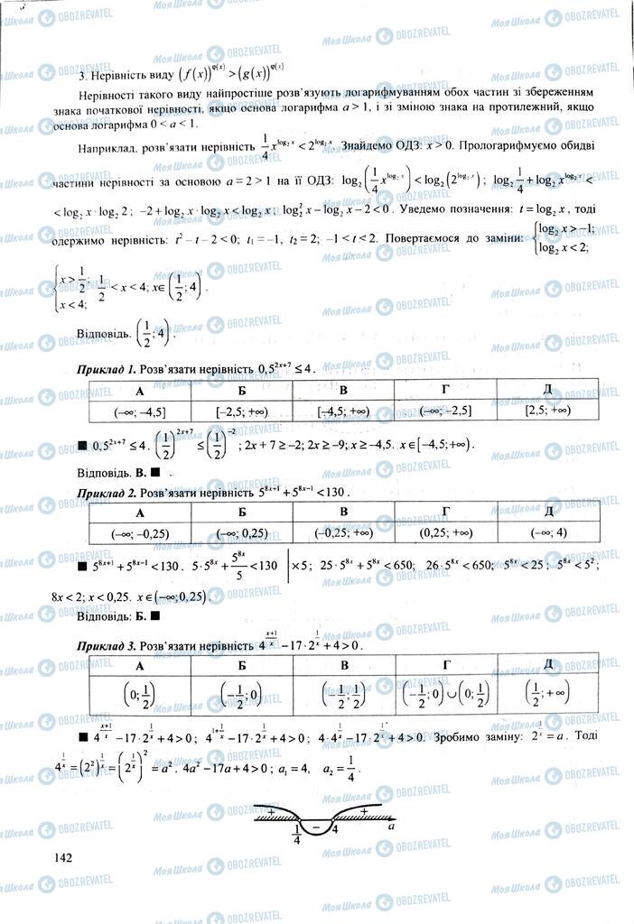 ЗНО Математика 11 класс страница  142