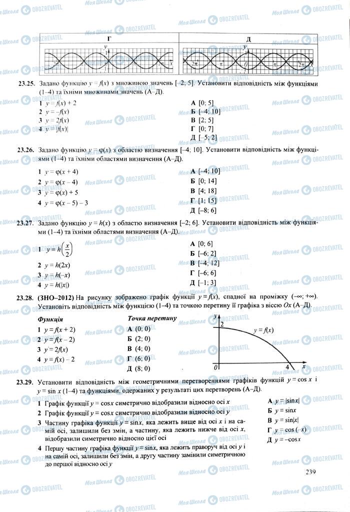 ЗНО Математика 11 класс страница  239