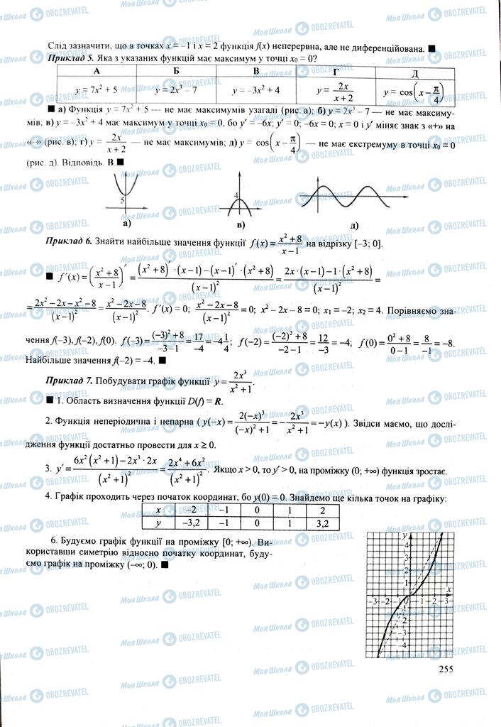 ЗНО Математика 11 клас сторінка  255