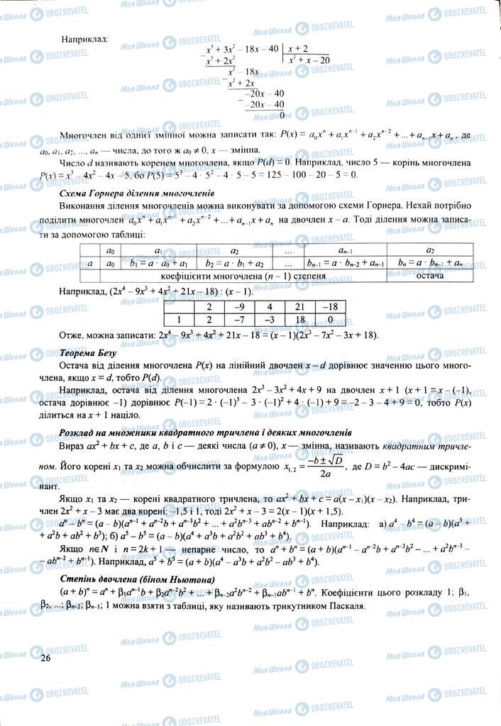 ЗНО Математика 11 клас сторінка  26