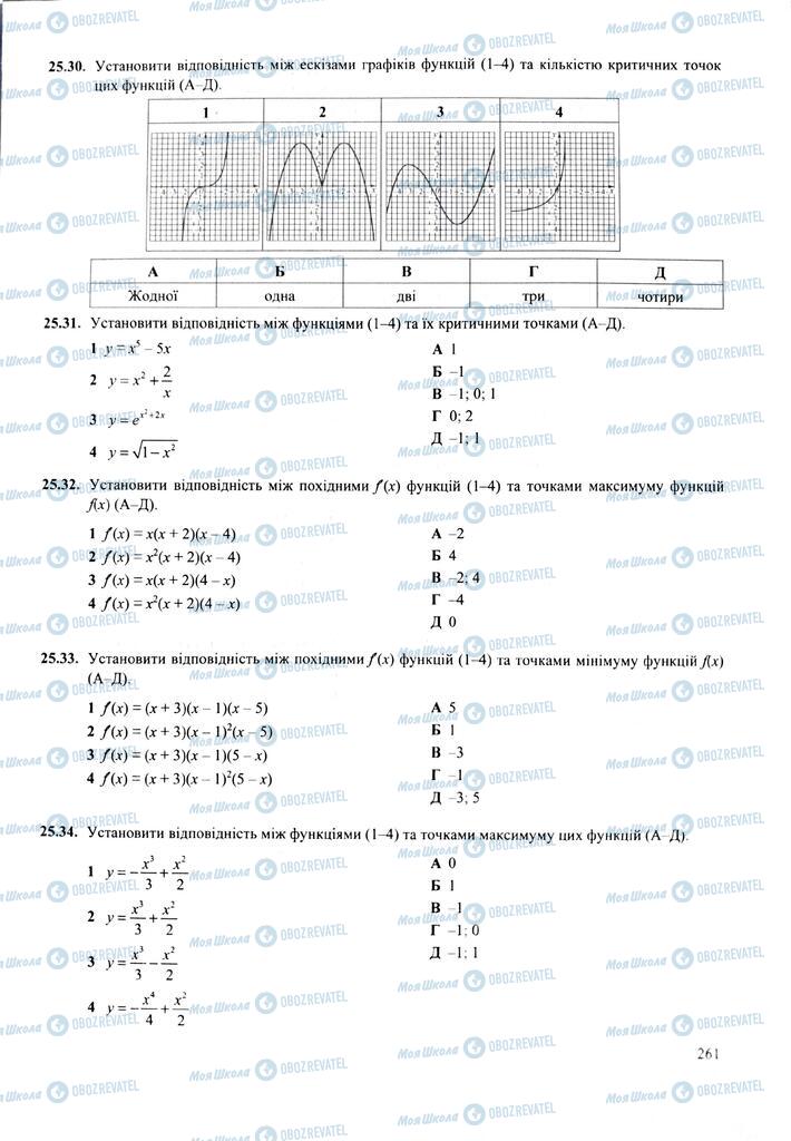 ЗНО Математика 11 клас сторінка  261
