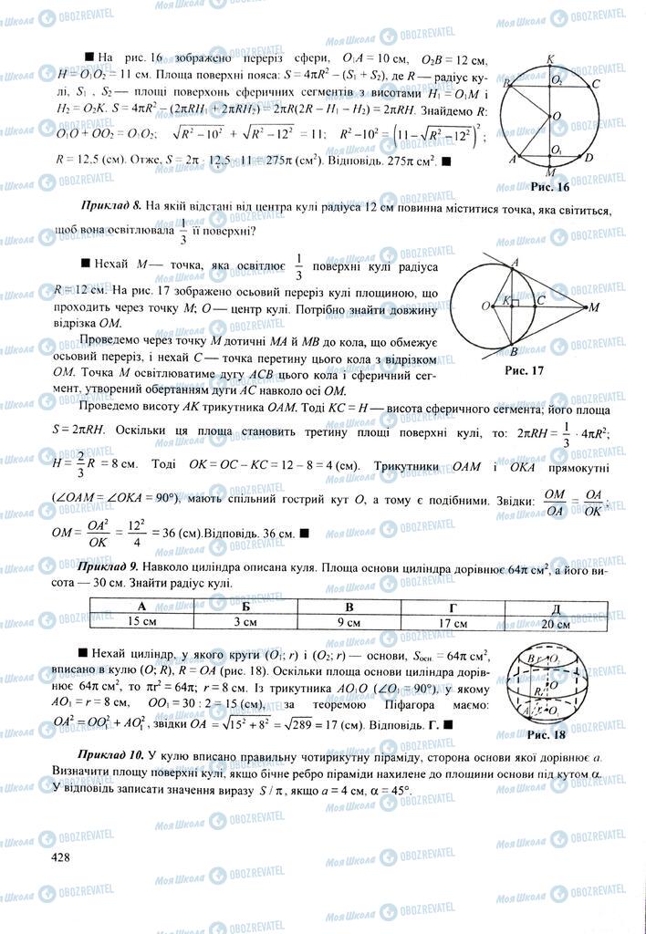 ЗНО Математика 11 клас сторінка  428
