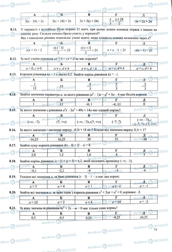 ЗНО Математика 11 клас сторінка  79