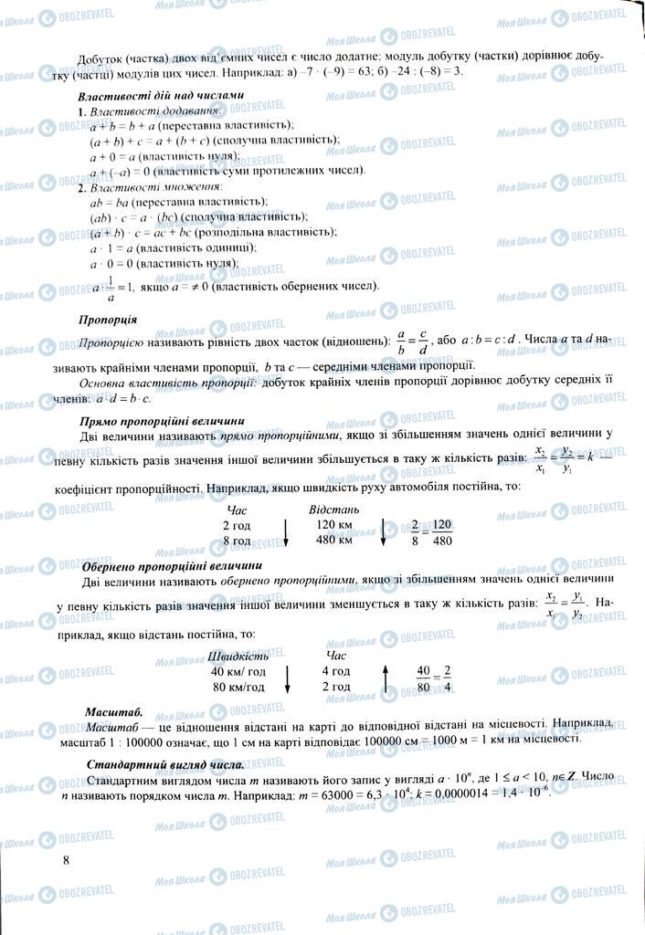 ЗНО Математика 11 клас сторінка  8