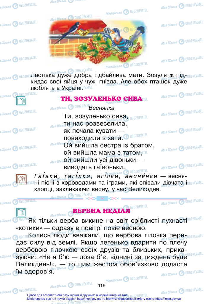 Підручники Українська мова 2 клас сторінка 119