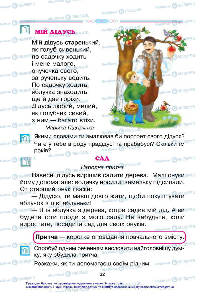 Підручники Українська мова 2 клас сторінка 32