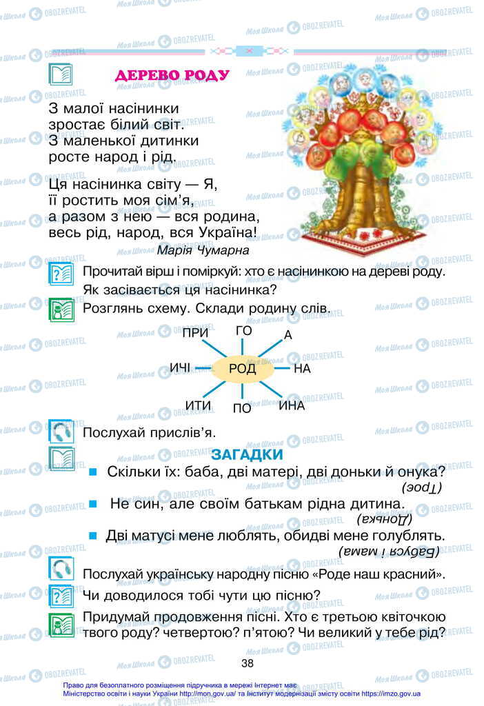 Учебники Укр мова 2 класс страница 38