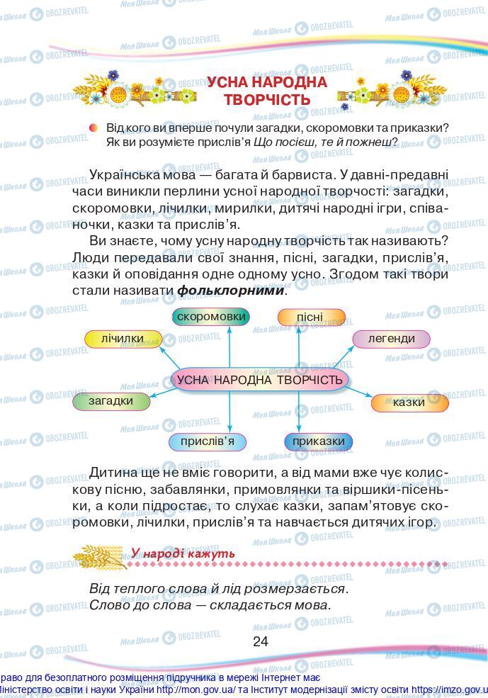 Учебники Укр мова 2 класс страница 24