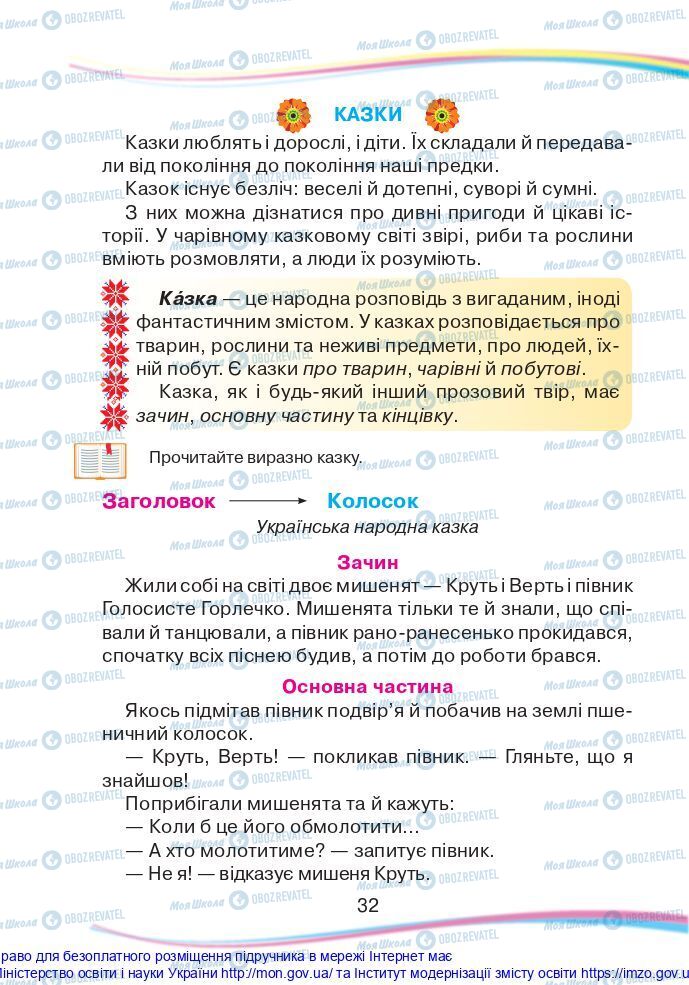 Підручники Українська мова 2 клас сторінка 32