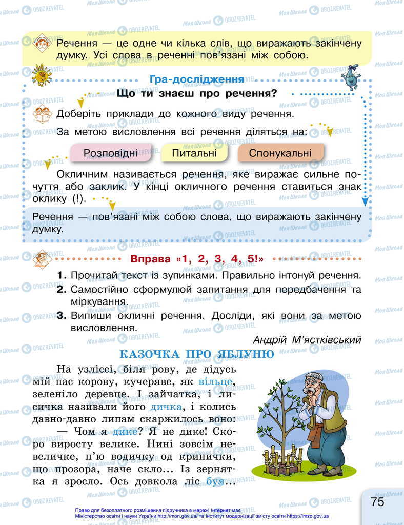 Підручники Українська мова 2 клас сторінка 75