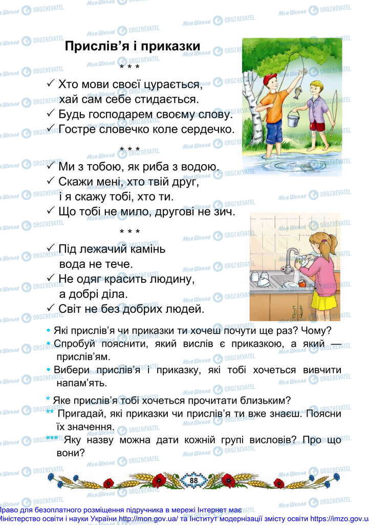 Підручники Українська мова 2 клас сторінка 88