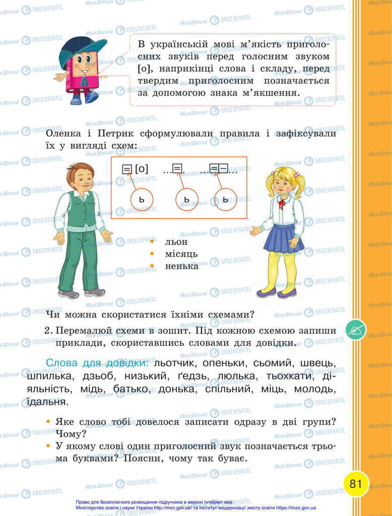 Підручники Українська мова 2 клас сторінка 81