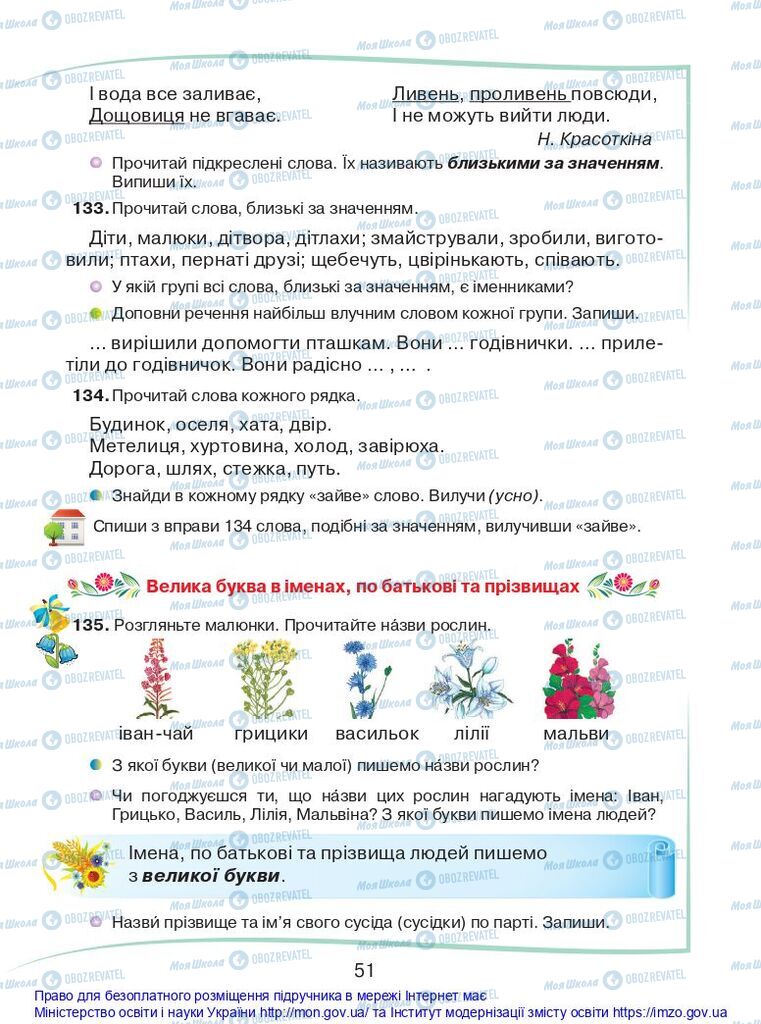 Підручники Українська мова 2 клас сторінка 51