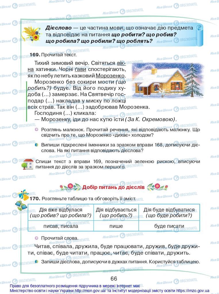 Підручники Українська мова 2 клас сторінка 66