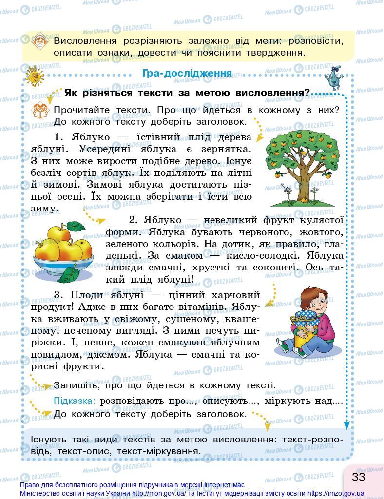 Підручники Українська мова 2 клас сторінка 33