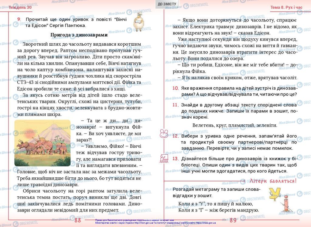 Підручники Українська мова 2 клас сторінка  88-89