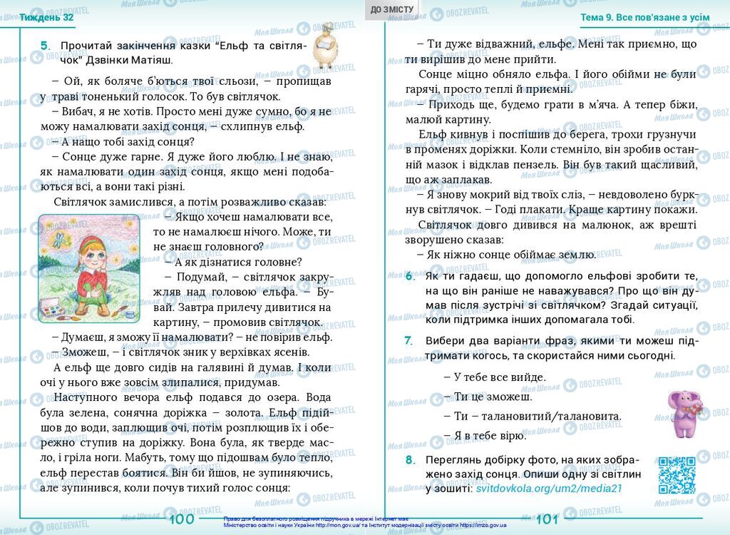 Підручники Українська мова 2 клас сторінка  100-101