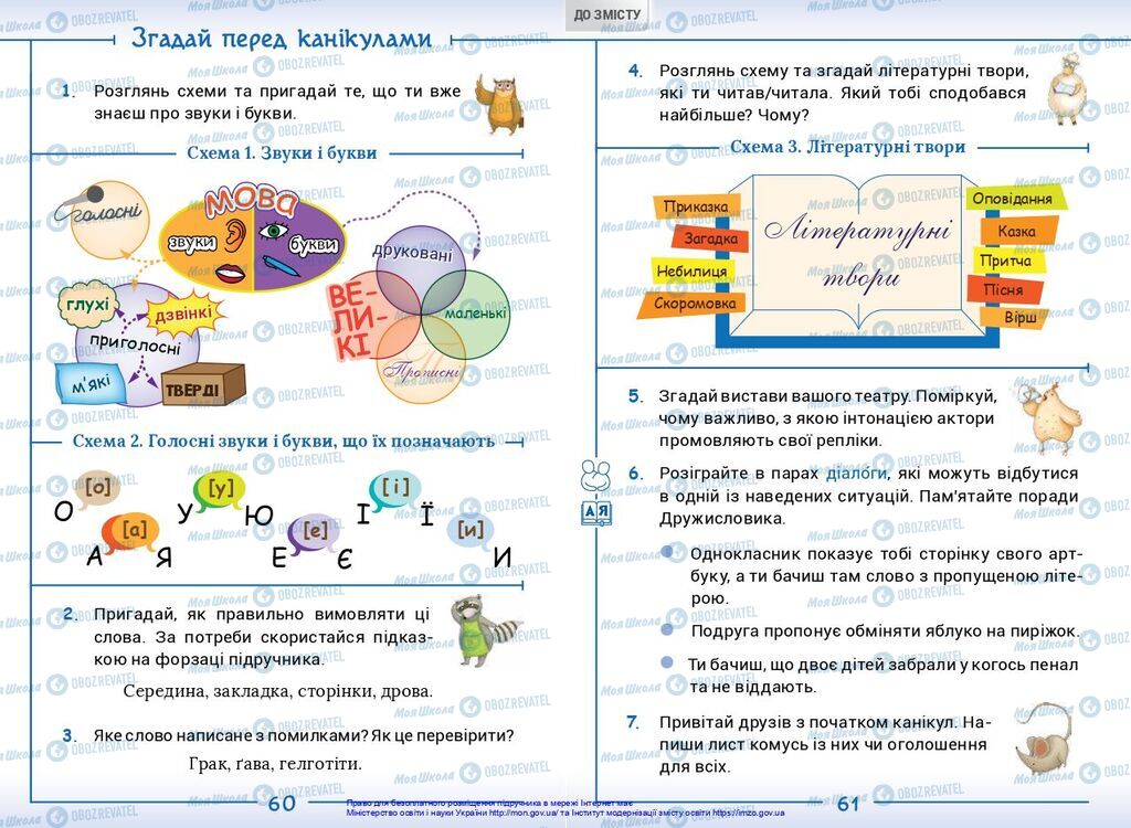 Підручники Українська мова 2 клас сторінка  60-61